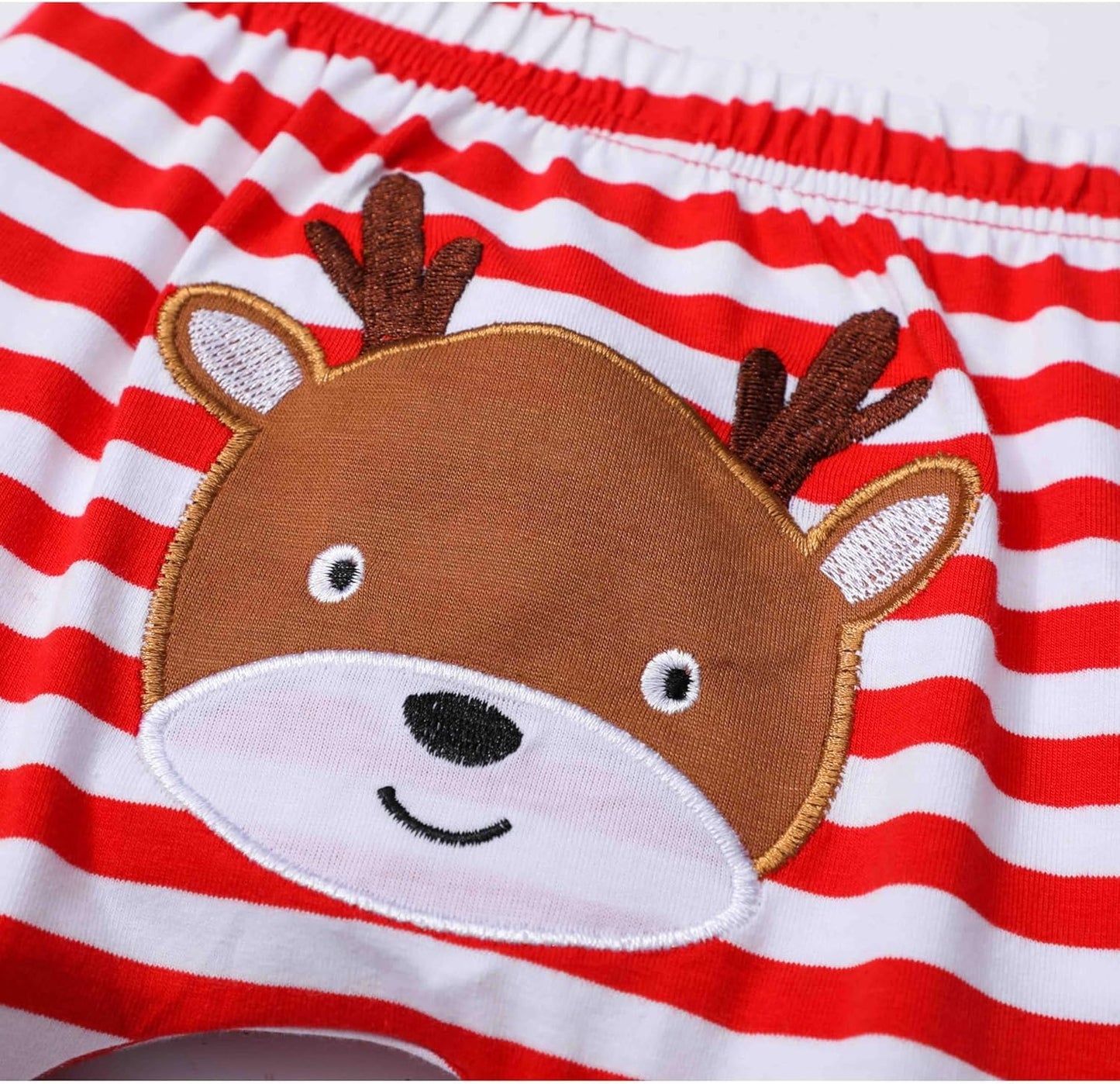 Von Kilizo Baby Girl Christmas Outfit Baby Girl Long Sleeve Rompers Striped Pant Sets My First Christmas Baby Girl Outfit