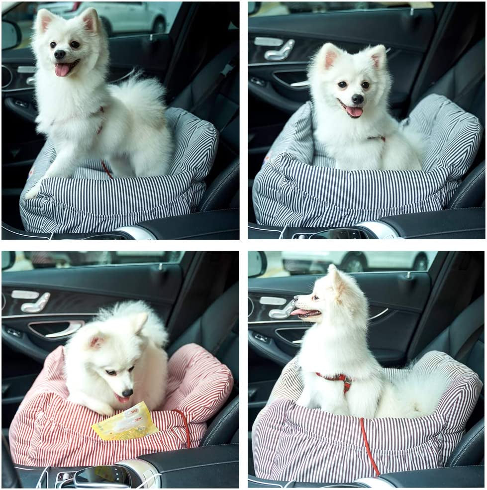 Ultimate Pet Travel Booster Seat - Safe & Comfortable Dog Car Bed with Storage Pocket