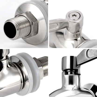 X-Chef Beverage Dispenser Spigot Replacement, Stainless Steel Metal Spigot for Glass Jar & Drink Dispenser