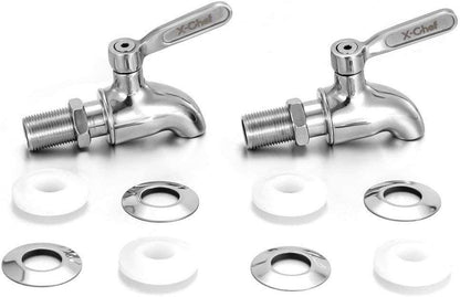 X-Chef Beverage Dispenser Spigot Replacement, Stainless Steel Metal Spigot for Glass Jar & Drink Dispenser