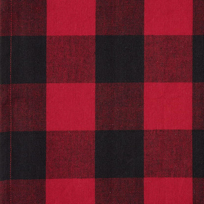 DII Buffalo Check Collection, Classic Farmhouse Cloth Napkin Set, 20X20, Red & Black, 6 Piece