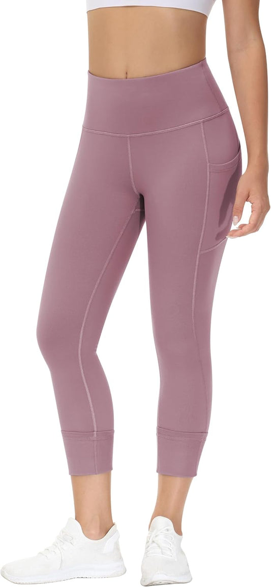 Fengbay High Waist Yoga Pants, Pocket Yoga Pants Tummy Control Workout Running 4 Way Stretch Yoga Leggings