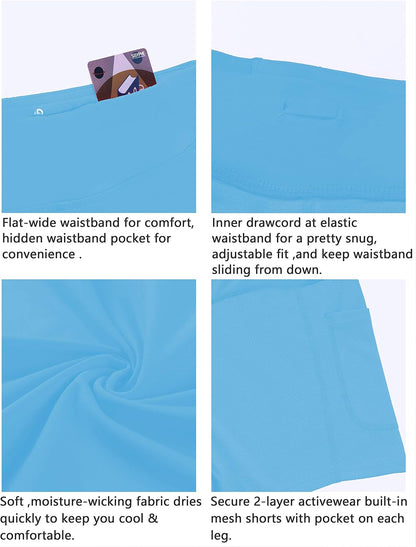 BUBBLELIME 2 Styles 5" XXS-XL Women'S UPF 50+ Adjustable Running Skort with Pockets Active Tennis Golf Workout Skirt
