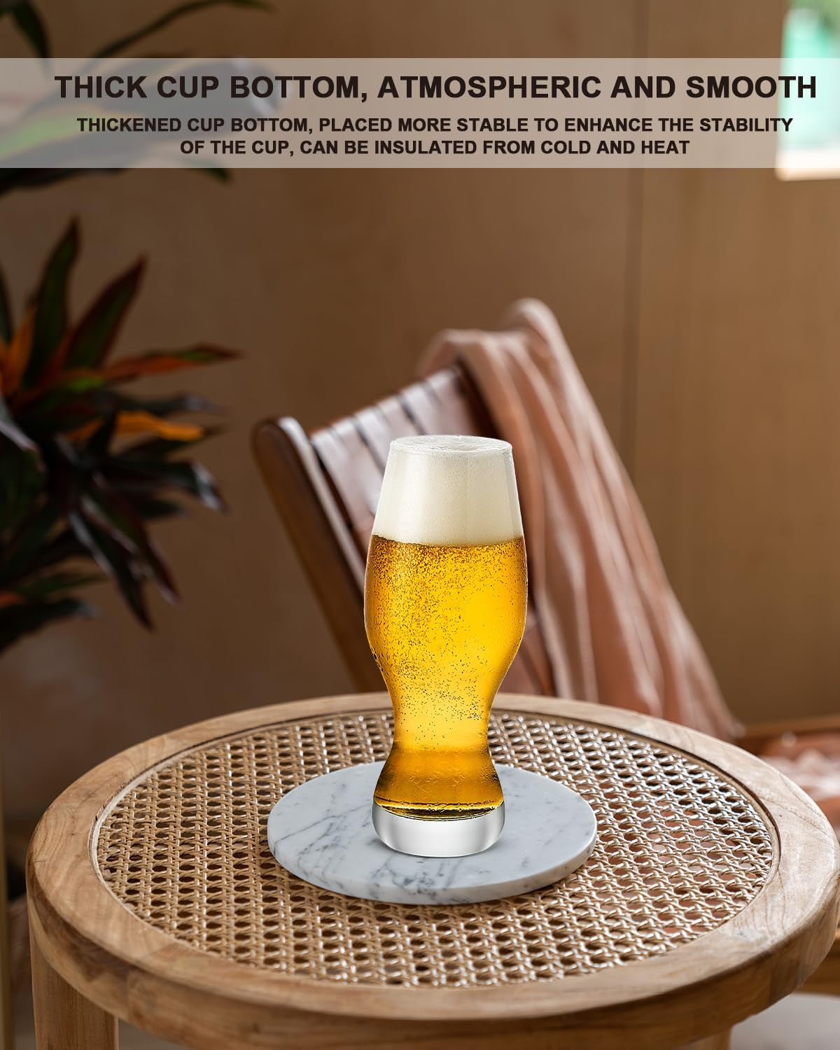 LUXU IPA Beer Glasses(Set of 4),16 Oz Pilsner Beer Glasses,Craft Beer Bar Glasses,Lead-Free Drinking Glasses,Ideal Gifts for Lager,Ale or Craft Beer Lovers-Crystal Clear