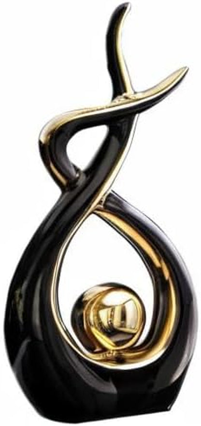 Modern Abstract Ceramic Statue - Elegant Home Decor for Dining Room, Living Room, and Office Centerpiece