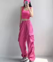 Men’s High Street Loose-Fit Wide Leg Pants