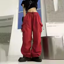 Men’s High Street Loose-Fit Wide Leg Pants
