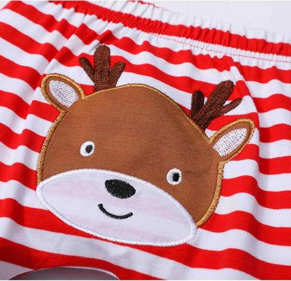 Von Kilizo Baby Girl Christmas Outfit Baby Girl Long Sleeve Rompers Striped Pant Sets My First Christmas Baby Girl Outfit