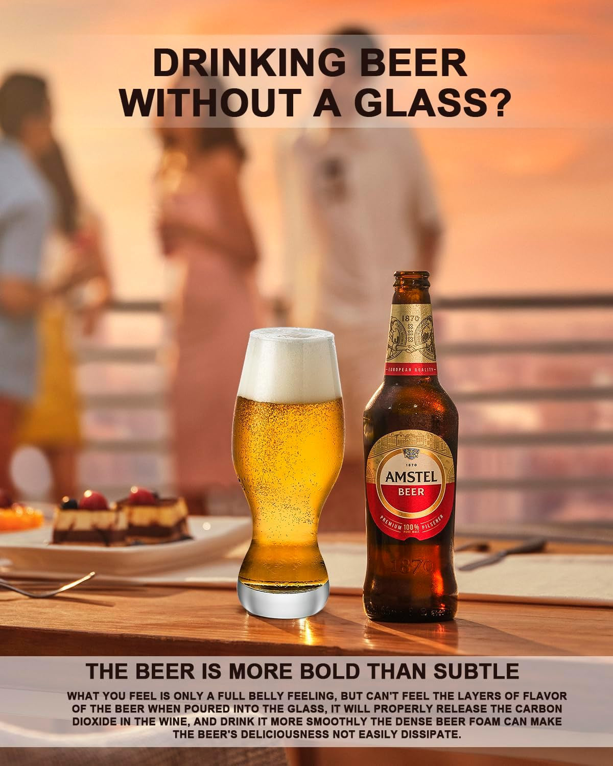 LUXU IPA Beer Glasses(Set of 4),16 Oz Pilsner Beer Glasses,Craft Beer Bar Glasses,Lead-Free Drinking Glasses,Ideal Gifts for Lager,Ale or Craft Beer Lovers-Crystal Clear