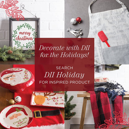 DII Buffalo Check Collection, Classic Farmhouse Cloth Napkin Set, 20X20, Red & Black, 6 Piece
