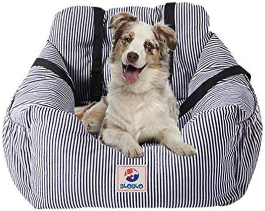 Ultimate Pet Travel Booster Seat - Safe & Comfortable Dog Car Bed with Storage Pocket