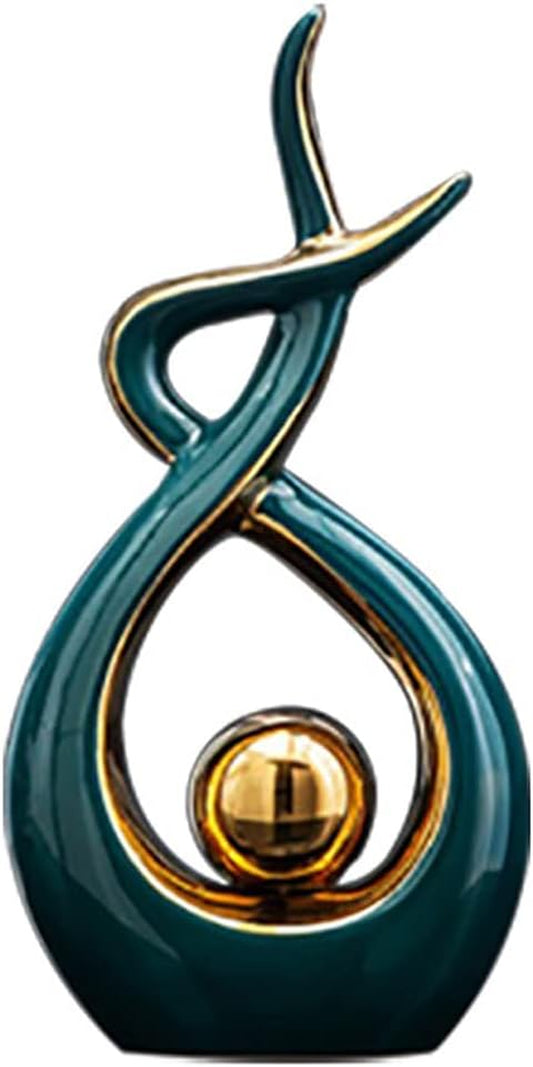 Modern Abstract Ceramic Statue - Elegant Home Decor for Dining Room, Living Room, and Office Centerpiece