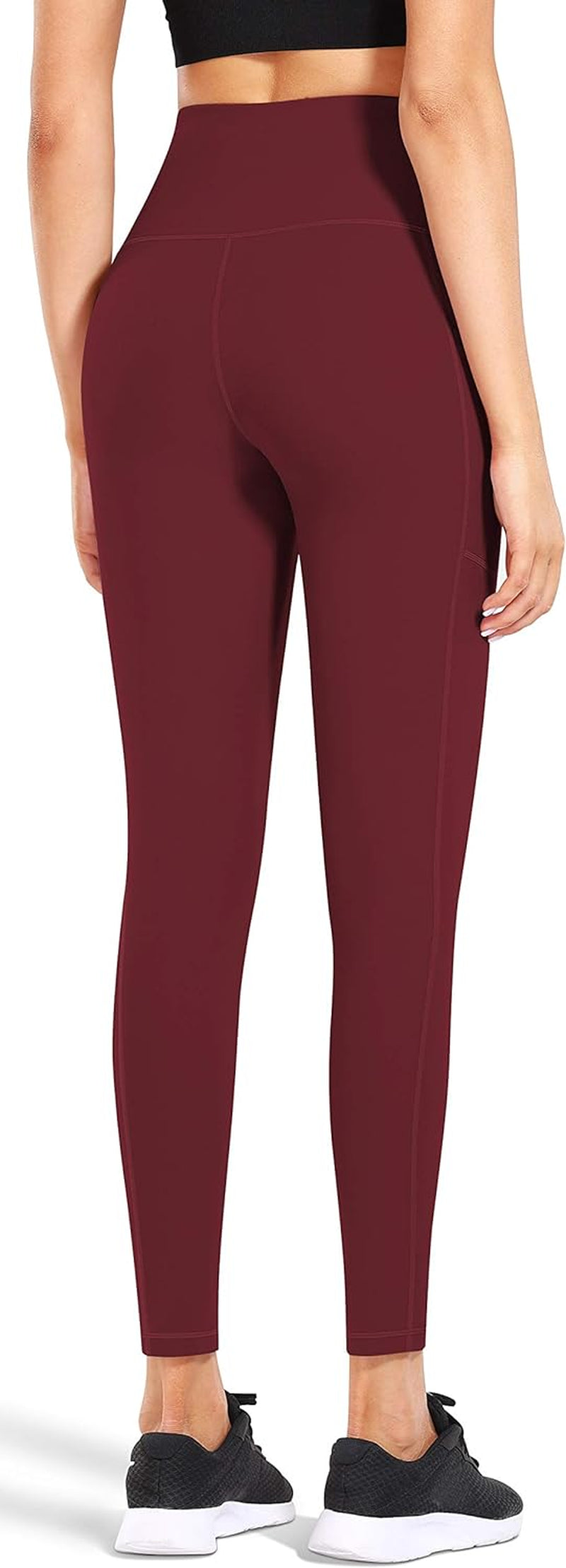 Fengbay High Waist Yoga Pants, Pocket Yoga Pants Tummy Control Workout Running 4 Way Stretch Yoga Leggings